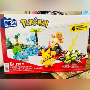 MEGA Pokémon Building Toy Kit Kanto Region Team with 4 Figures 130 Pieces